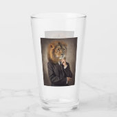 Verre Portrait d'un lion (Dos)