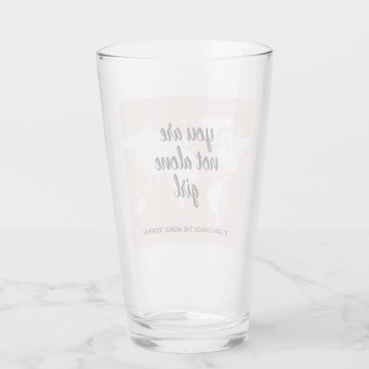 Verre Positif Vous N'Êtes Pas Seul Citation Motivation F (Dos)