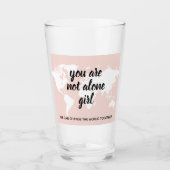 Verre Positif Vous N'Êtes Pas Seul Citation Motivation F (Devant)
