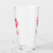 Verre Posy merci Maid of Honor rouge mariage faveur (Gauche)