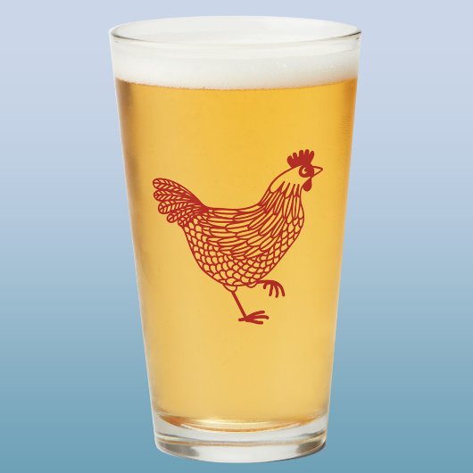 Verre Poulet Hen Beer