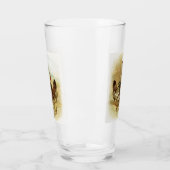 Verre Poulets de la ferme d'art vintage (Gauche)