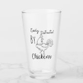 Verre Poulets en détresse (Devant)