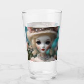 Verre Poupée Vintage bleue, (Devant)