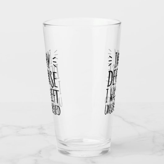 Verre Pour ma défense, j'ai été laissée sans surveillanc (Gauche)