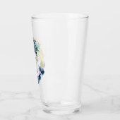 Verre Poussé par la florale de l'or bleu Grace de Dieu (Gauche)