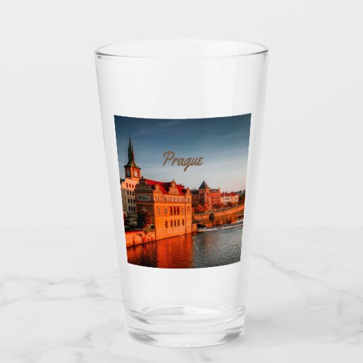 Verre Prague Capitale de la République tchèque (Devant)