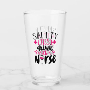Verre Première boisson de sécurité avec un mot d'art inf