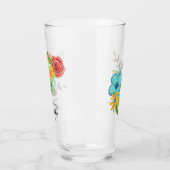 Verre Première Communion Fleurs colorées (Gauche)