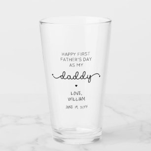 Verre Première Fête des pères personnalisée Nouveau Dadd