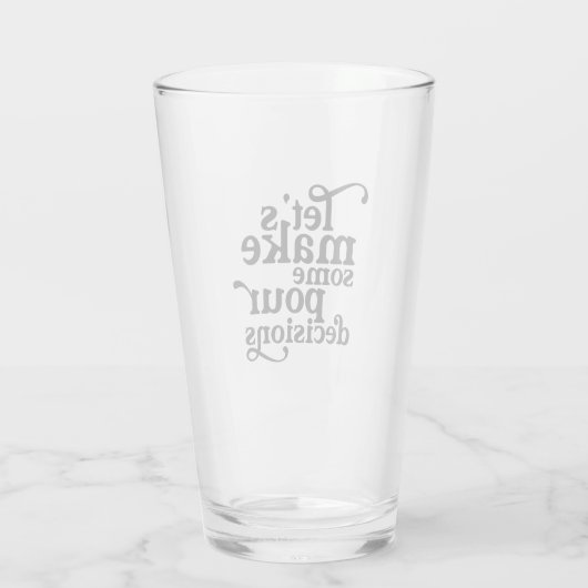 Verre Prenons des décisions pour (Dos)