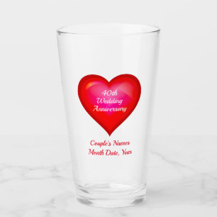 Verre Présentations pour le 40e anniversaire du Mariage