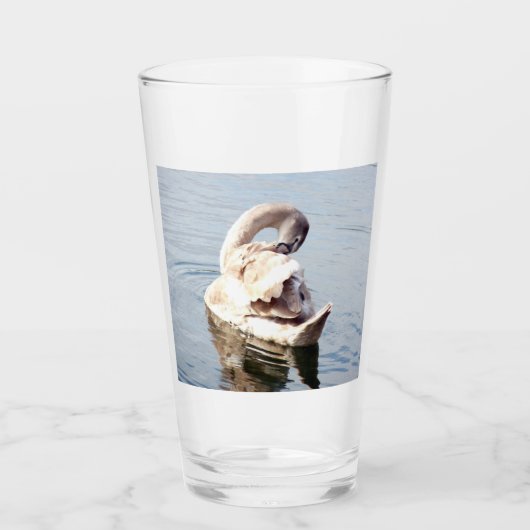 Verre Prévenir le cygne muet (Devant)
