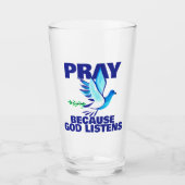 Verre PRIE parce que Dieu écoute (Devant)