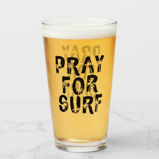 Verre Priez Pour Surp Palm Tree Surfer (Devant (rempli))