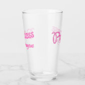 Verre Princesse star nom personnalisé graphique rose (Droite)