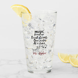 Verre Professeur de musique touche le cœur jour d'appréc