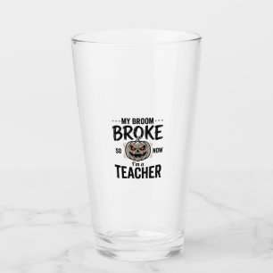 Verre Professeur Halloween Balai Cassa Bouleau Vintage D