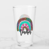 Verre Professeur Rainbow - Empreinte de léopard coloré (Dos)