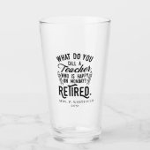 Verre Professeur retraité Chef de l'école Retraite sur m (Devant)