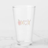 Verre Professeur XOXO Crayon Saint Valentin et pomme (Dos)