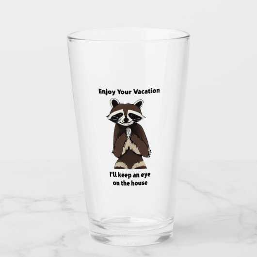 Verre Profitez De Votre Vacance Mischievous Raccoon (Devant)