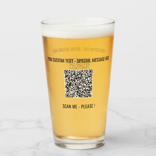 Verre promotionnel de numérisation de code QR - vo (Devant (rempli))