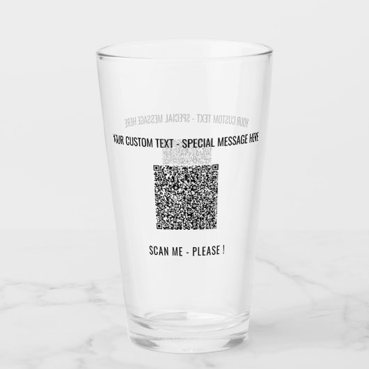 Verre promotionnel de numérisation de code QR - vo (Devant)