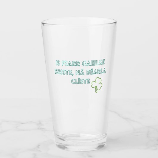 Verre Proverbe gaélique Saint Patrick (Devant)
