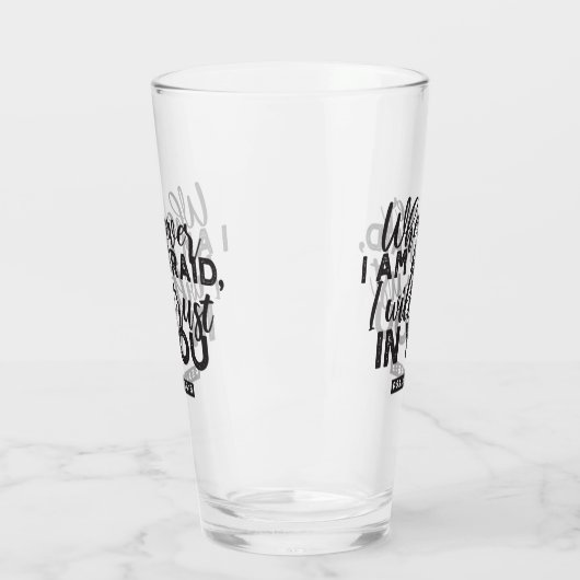 Verre Psaume 56:3 Bible Verse Art "Je ferai confiance en (Gauche)