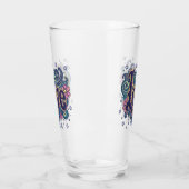 Verre Psychédélique Boho Love Letting avec Accent Floral (Gauche)