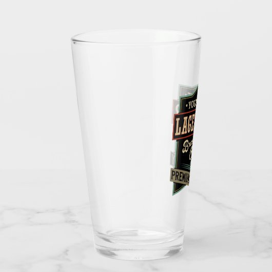 Verre Pub bar-bar Étiquette Lager personnalisé (Droite)
