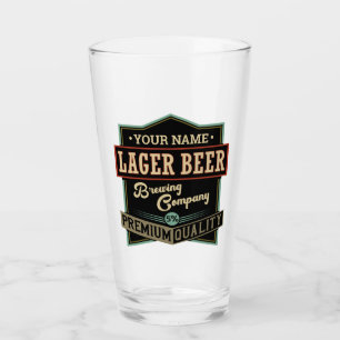 Verre Pub bar-bar Étiquette Lager personnalisé  