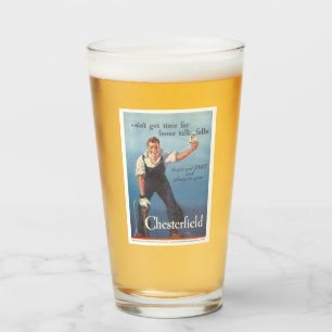 Verre Publicité Chesterfield Cigarettes vintage