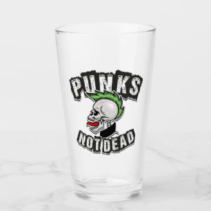 Verre Punks pas mort crâne Mohawk Punk Rock Rocker