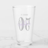 Verre Purple 50 et anniversaire fabuleux avec nom (Dos)