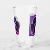 Verre Purple Neon Siamese Cat With Blue Eyes & Starburst (Droite)