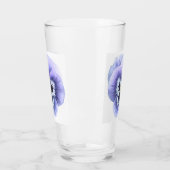 Verre Purple Pansy Floral Art (Gauche)