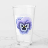 Verre Purple Pansy Floral Art (Devant)