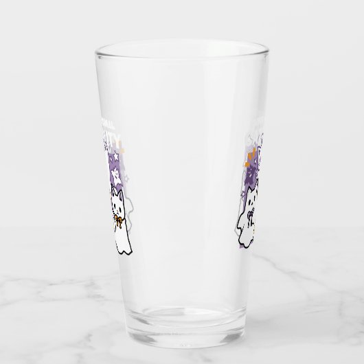 Verre Purr-anormal Cat-tivity - Halloween Cat Design (Gauche)