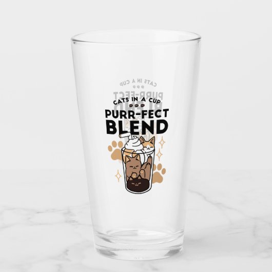 Verre Purr-fect Blend : Cat and Coffee Art for Pet Lover (Devant)