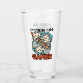 Verre Purr On Gamer - Conception De Jeu De Chat Cute (Devant)