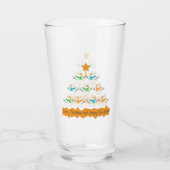 Verre Pyramide des sapins de Noël faite de bonhommes de (Dos)