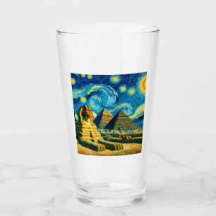 Verre Pyramides nocturnes étoilées Sphinx Egypte