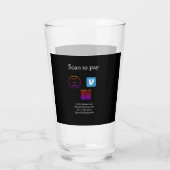 Verre Q R code venmo scanner pour payer ajouter le logo  (Dos)