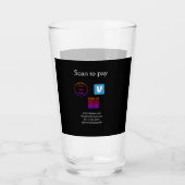 Verre Q R code venmo scanner pour payer ajouter le logo (Devant)