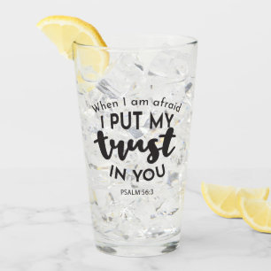 Verre Quand j'ai peur, je mets ma confiance en vous Cita