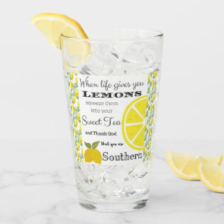 Verre Quand la vie vous donne LEMONS Humour du Sud