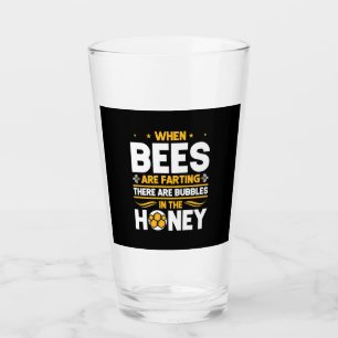 Verre Quand les abeilles sont en train de pailler
