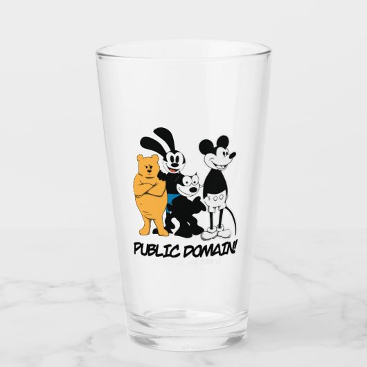 Verre Quatre caractères du domaine public (Devant)